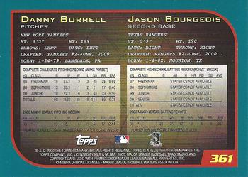 2001 Topps - Home Team Advantage #361 Danny Borrell / Jason Bourgeois Back