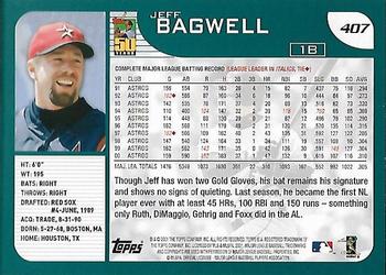 2001 Topps - Home Team Advantage #407 Jeff Bagwell Back