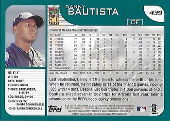 2001 Topps - Home Team Advantage #439 Danny Bautista Back