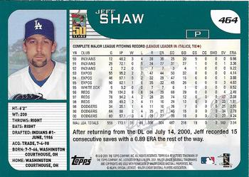 2001 Topps - Home Team Advantage #464 Jeff Shaw Back