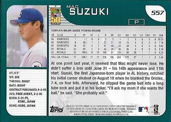 2001 Topps - Home Team Advantage #557 Mac Suzuki Back
