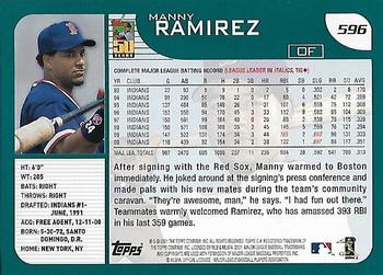 2001 Topps - Home Team Advantage #596 Manny Ramirez Back