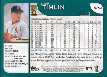 2001 Topps - Home Team Advantage #624 Mike Timlin Back