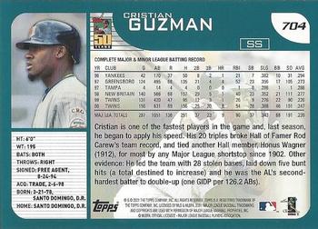 2001 Topps - Home Team Advantage #704 Cristian Guzman Back