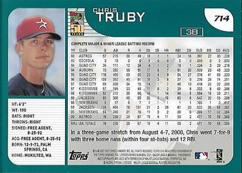 2001 Topps - Home Team Advantage #714 Chris Truby Back