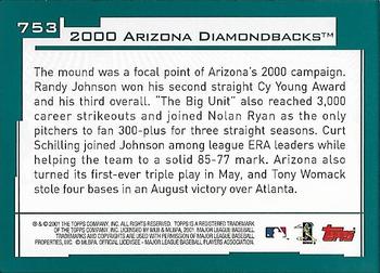 2001 Topps - Home Team Advantage #753 Arizona Diamondbacks Back