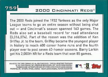 2001 Topps - Home Team Advantage #759 Cincinnati Reds Back