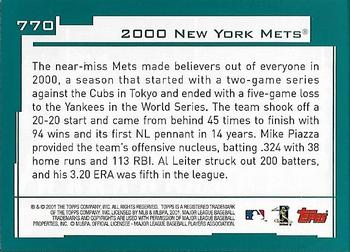 2001 Topps - Home Team Advantage #770 New York Mets Back