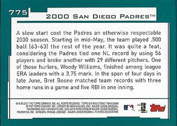 2001 Topps - Home Team Advantage #775 San Diego Padres Back