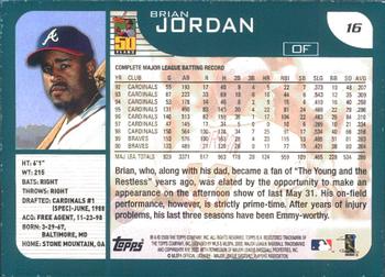 2001 Topps - Limited #16 Brian Jordan  Back