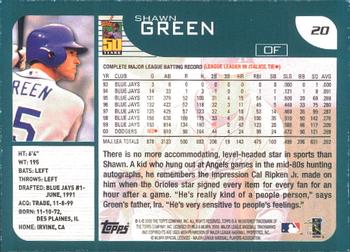 2001 Topps - Limited #20 Shawn Green  Back