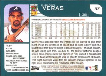 2001 Topps - Limited #37 Quilvio Veras  Back