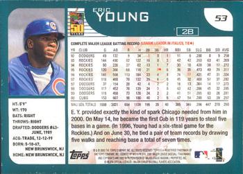 2001 Topps - Limited #53 Eric Young  Back