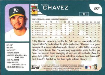 2001 Topps - Limited #67 Eric Chavez  Back