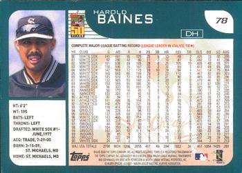 2001 Topps - Limited #78 Harold Baines  Back