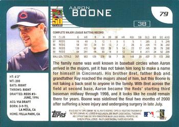 2001 Topps - Limited #79 Aaron Boone  Back