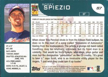 2001 Topps - Limited #87 Scott Spiezio  Back