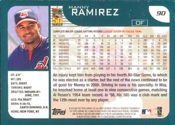 2001 Topps - Limited #90 Manny Ramirez  Back