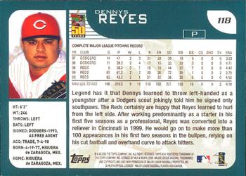 2001 Topps - Limited #118 Dennys Reyes  Back