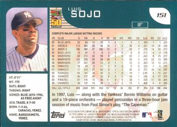 2001 Topps - Limited #151 Luis Sojo  Back