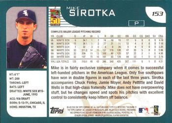 2001 Topps - Limited #153 Mike Sirotka  Back
