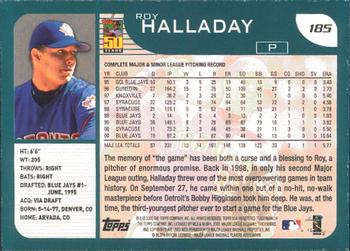 2001 Topps - Limited #185 Roy Halladay  Back