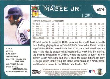 2001 Topps - Limited #214 Wendell Magee Jr. Back