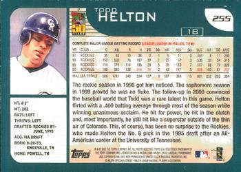 2001 Topps - Limited #255 Todd Helton  Back