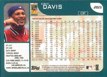2001 Topps - Limited #265 Eric Davis  Back