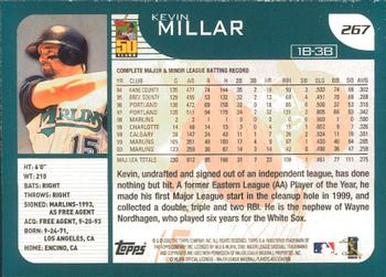 2001 Topps - Limited #267 Kevin Millar  Back
