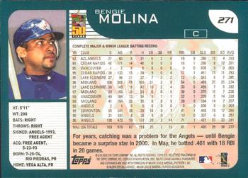 2001 Topps - Limited #271 Bengie Molina  Back