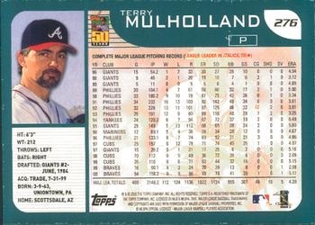 2001 Topps - Limited #276 Terry Mulholland  Back