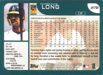 2001 Topps - Limited #278 Terrence Long  Back