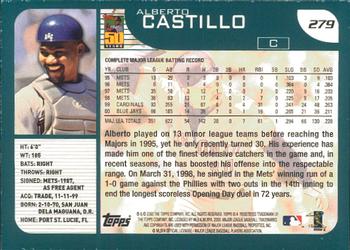 2001 Topps - Limited #279 Alberto Castillo  Back