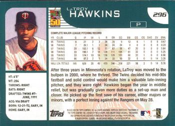 2001 Topps - Limited #296 LaTroy Hawkins  Back