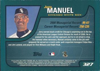 2001 Topps - Limited #327 Jerry Manuel Back