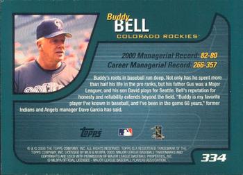 2001 Topps - Limited #334 Buddy Bell Back