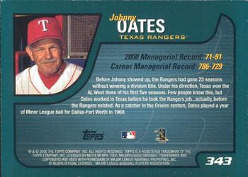 2001 Topps - Limited #343 Johnny Oates Back