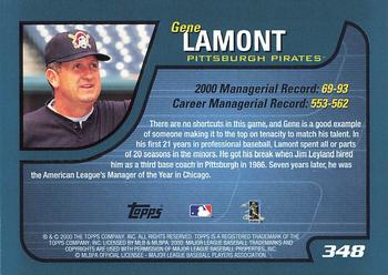 2001 Topps - Limited #348 Gene Lamont Back