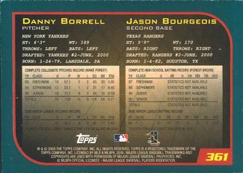 2001 Topps - Limited #361 Danny Borrell / Jason Bourgeois  Back