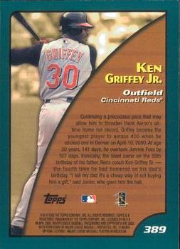 2001 Topps - Limited #389 Ken Griffey Jr. Back