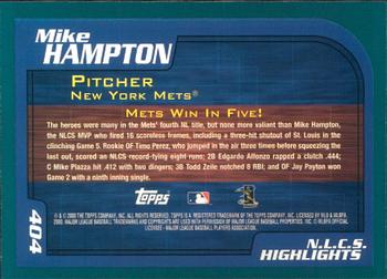 2001 Topps - Limited #404 NLCS Highlights: Mike Hampton Back