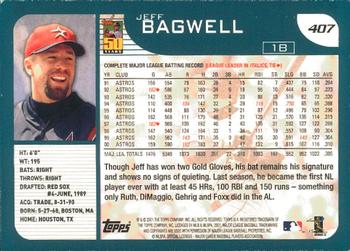 2001 Topps - Limited #407 Jeff Bagwell  Back