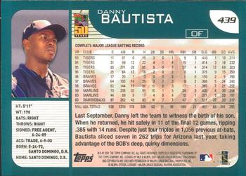 2001 Topps - Limited #439 Danny Bautista  Back