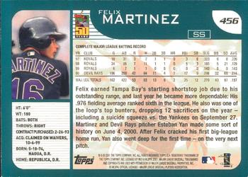2001 Topps - Limited #456 Felix Martinez  Back