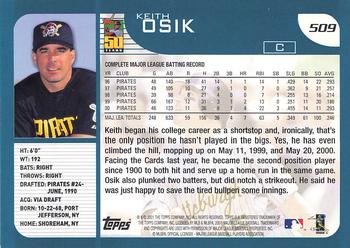 2001 Topps - Limited #509 Keith Osik  Back