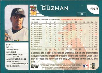 2001 Topps - Limited #543 Juan Guzman  Back