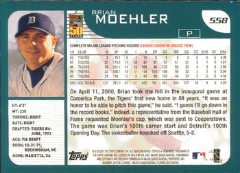 2001 Topps - Limited #558 Brian Moehler  Back