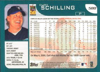 2001 Topps - Limited #580 Curt Schilling  Back