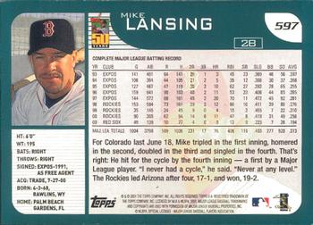 2001 Topps - Limited #597 Mike Lansing  Back